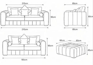 3+2 lilly Fabric Sofa Set with Free Coffee Table | Modern Living Room Sofa Set The Sofa Studio