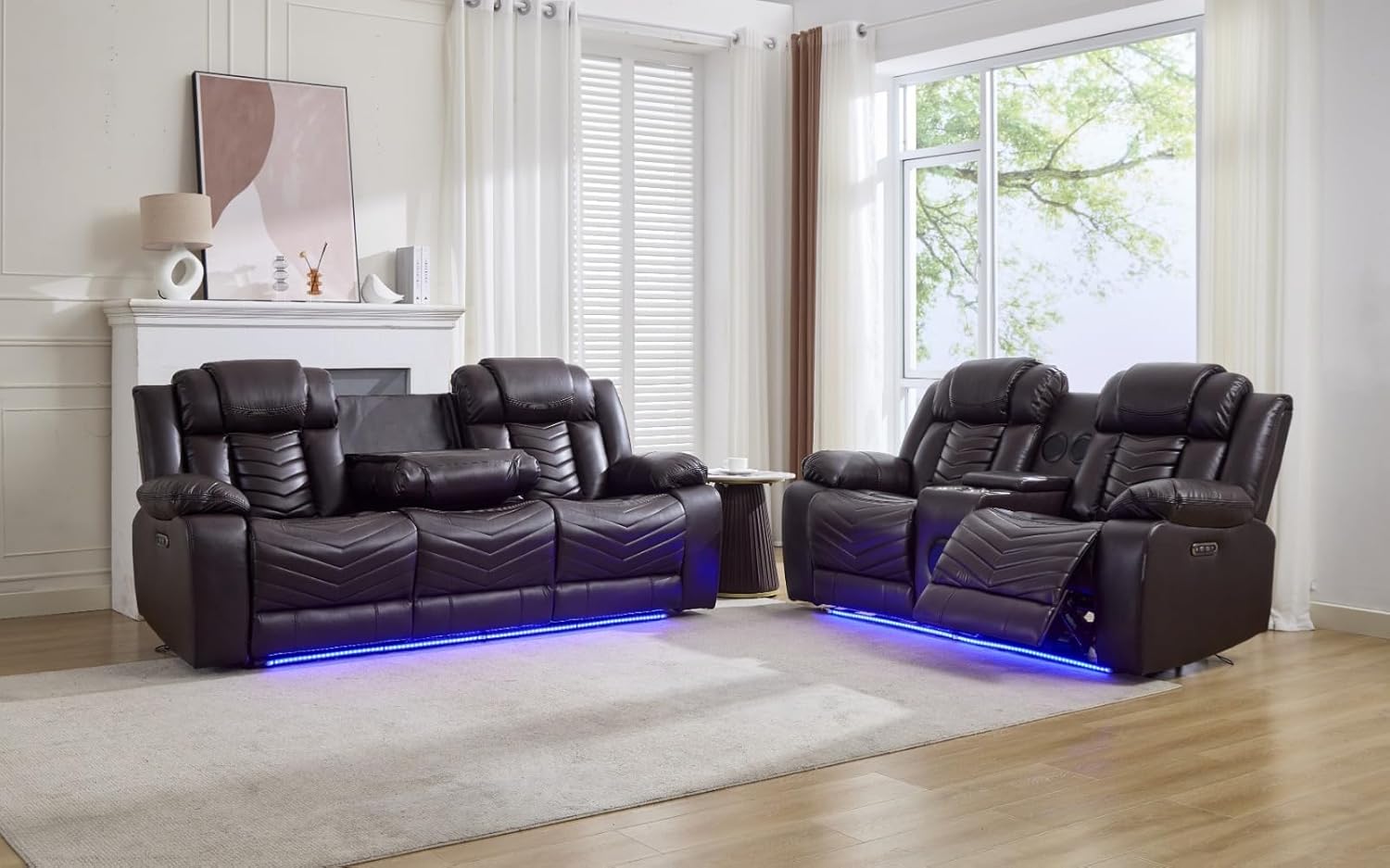 Zeus 3+2 Seater Leather Electric Recliner Sofa Set | Luxury Home Cinema Seating with Bluetooth Speakers, LED Lights & USB Charging The Sofas Studio 3+2 Sofa Suite