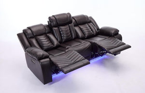 Zeus 3+2 Seater Leather Electric Recliner Sofa Set | Luxury Home Cinema Seating with Bluetooth Speakers, LED Lights & USB Charging The Sofas Studio 3+2 Sofa Suite