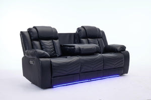 Zeus 3+2 Seater Leather Electric Recliner Sofa Set | Luxury Home Cinema Seating with Bluetooth Speakers, LED Lights & USB Charging The Sofas Studio 3+2 Sofa Suite
