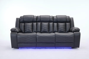 Zeus 3+2 Seater Leather Electric Recliner Sofa Set | Luxury Home Cinema Seating with Bluetooth Speakers, LED Lights & USB Charging The Sofas Studio 3+2 Sofa Suite