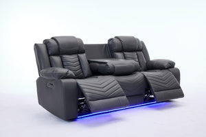 Zeus 3+2 Seater Leather Electric Recliner Sofa Set | Luxury Home Cinema Seating with Bluetooth Speakers, LED Lights & USB Charging The Sofas Studio 3+2 Sofa Suite