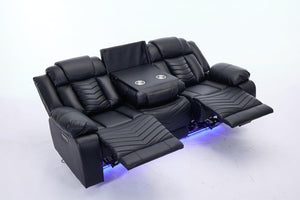 Zeus 3+2 Seater Leather Electric Recliner Sofa Set | Luxury Home Cinema Seating with Bluetooth Speakers, LED Lights & USB Charging The Sofas Studio 3+2 Sofa Suite