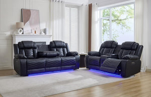 Zeus 3+2 Seater Leather Electric Recliner Sofa Set | Luxury Home Cinema Seating with Bluetooth Speakers, LED Lights & USB Charging The Sofas Studio 3+2 Sofa Suite