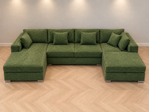 Luxury Green U-Shaped Corner Sofa with Chaise The Sofas Studio U Shape Sofa