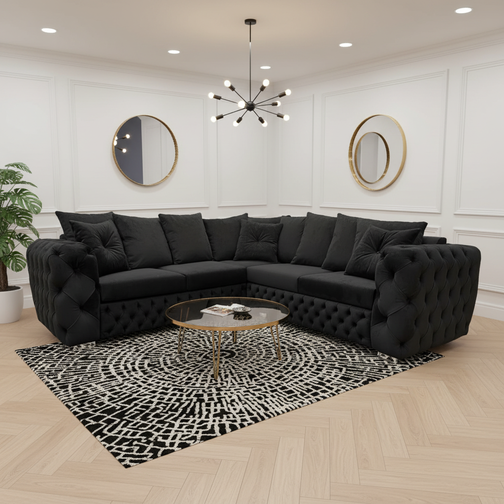 Ashton 5 Seater Corner Sofa | Large Family Seating Sofa | Luxury & Modern Living Room Furniture The Sofa Studio Corner Sofa