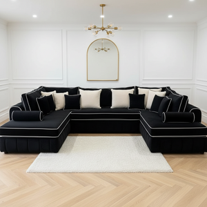 Lilly U Shape Sofa – Luxury Modern Fabric U Shaped Corner Sofa – Spacious Family Living Room Sofa The Sofa Studio U Shape Sofa