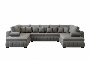 Lilly U Shape Sofa – Luxury Modern Fabric U Shaped Corner Sofa – Spacious Family Living Room Sofa The Sofa Studio U Shape Sofa