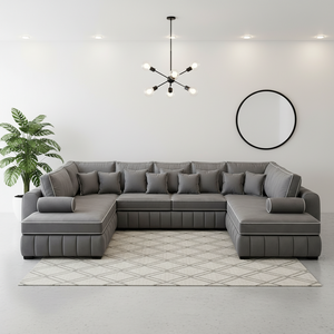 Lilly U Shape Sofa – Luxury Modern Fabric U Shaped Corner Sofa – Spacious Family Living Room Sofa The Sofa Studio U Shape Sofa