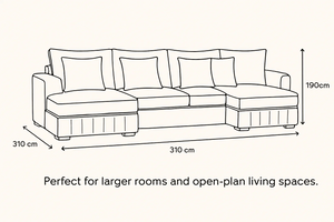 Lilly U-Shaped Corner Sofa – Light Cream The Sofa Studio U Shape Sofa