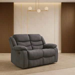 Sorrento fabric electric recliner 3 seater sofa with USB charging ports,Cup Holder and LED Lighting