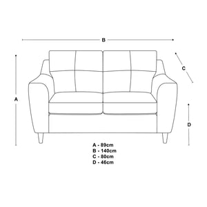 Baxter Tufted Fabric 2 Seater Sofa The Sofa Studio 2 Seater Sofa