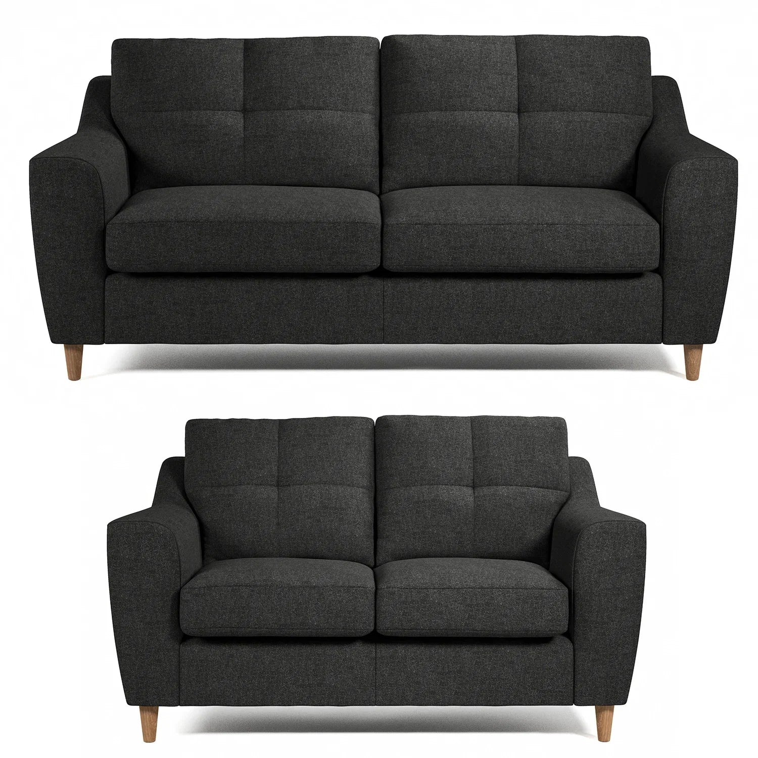 Baxter Tufted Fabric 3+2 Sofa Suite The Sofa Studio 3+2 Sofa Suite