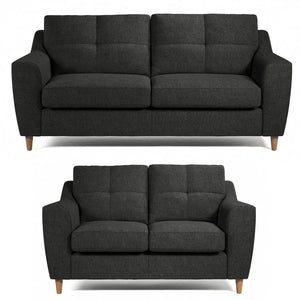 Baxter Tufted Fabric 3+2 Sofa Suite The Sofa Studio 3+2 Sofa Suite