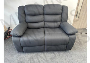 Roma Fabric Reclining Sofa 2 Seater - Luxury Grey Fabric Recliner Sofa – Modern Comfort for Living Rooms The Sofas Studio 2 Seater Sofa