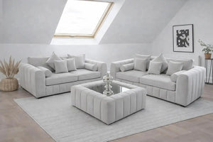 3+2 lilly Fabric Sofa Set with Free Coffee Table | Modern Living Room Sofa Set The Sofa Studio
