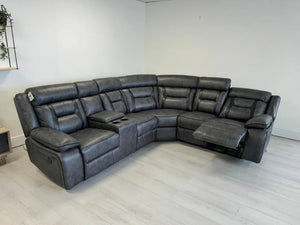 Nova Leather Electric Recliner Corner Sofa | Luxury Power Recliner with USB Charging Ports, Cup Holders & Premium Technology Leather | Living Room Furniture The Sofas Studio Corner Sofa