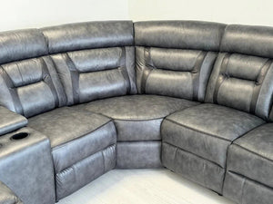 Nova Leather Electric Recliner Corner Sofa | Luxury Power Recliner with USB Charging Ports, Cup Holders & Premium Technology Leather | Living Room Furniture The Sofas Studio Corner Sofa