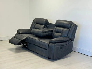 Nova Leather Electric Recliner - 3 Seater Sofa with USB Ports & Cup Holders The Sofas Studio