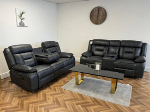 Nova Leather Electric Recliner 3+2 Sofa Set | Power Recliner Suite with USB Charging Ports & Cup Holders | Premium Leather Sofa The Sofas Studio 3+2 Sofa Suite