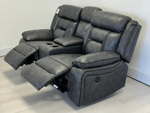 Nova Leather Electric Recliner - 2 Seater Sofa with USB Ports & Cup Holders The Sofas Studio
