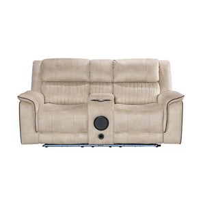 Geneva Pro Fabric Electric Recliner Sofa 2 Seater Set (Beige) | Luxury Electric Recliner Sofa with Bluetooth Speakers, Cooling Cup Holders, LED Ambient Lighting, USB Charging Ports The Sofas Studio 2 Seater Sofa
