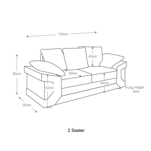 Dino 2 Seater Sofa The Sofa Studio 2 Seater Sofa