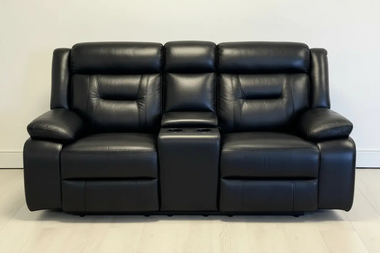 Nova Leather Electric Recliner - 2 Seater Sofa with USB Ports & Cup Holders The Sofas Studio