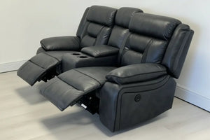 Nova Leather Electric Recliner - 2 Seater Sofa with USB Ports & Cup Holders The Sofas Studio