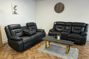 Nova Leather Electric Recliner 3+2 Sofa Set | Power Recliner Suite with USB Charging Ports & Cup Holders | Premium Leather Sofa The Sofas Studio 3+2 Sofa Suite