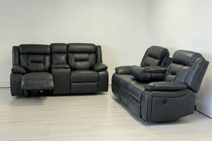 Nova Leather Electric Recliner 3+2 Sofa Set | Power Recliner Suite with USB Charging Ports & Cup Holders | Premium Leather Sofa The Sofas Studio 3+2 Sofa Suite