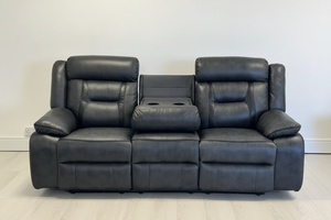 Nova Leather Electric Recliner 3 Seater Sofa | Power Recliner with USB Charging Ports & Cup Holders | Premium Leather Sofa The Sofas Studio 3 Seater Sofa