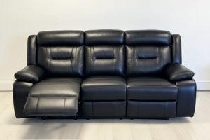 Nova Leather Electric Recliner - 3 Seater Sofa with USB Ports & Cup Holders The Sofas Studio