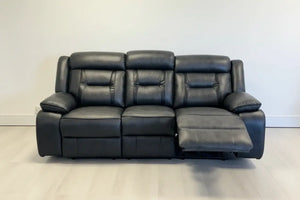 Nova Leather Electric Recliner - 3 Seater Sofa with USB Ports & Cup Holders The Sofas Studio