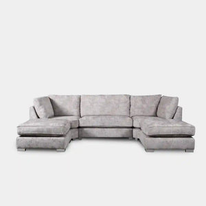 Bishop U Shape Corner Sofa Truffle with Footstool Large Fabric Sofa Suite The Sofa Studio U Shape Sofa