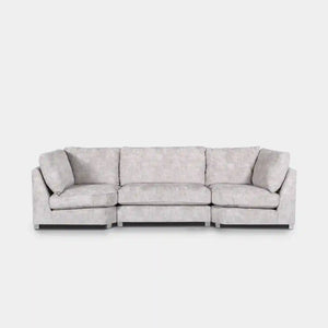 Bishop U Shape Corner Sofa Truffle with Footstool Large Fabric Sofa Suite The Sofa Studio U Shape Sofa