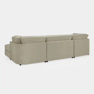 Belgravia Beige U Shape Corner Sofa | Large Fabric U Shaped Sofa Suite The Sofa Studio Living Sofa