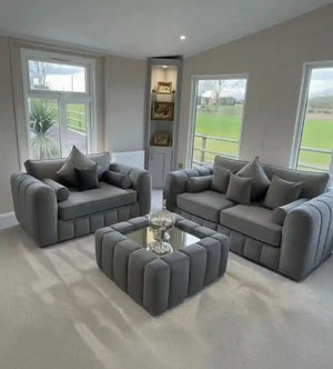 Lilly Fabric Sofa Set 3 + 2 Seater with Free Coffee Table | Modern Living Room The Sofa Studio