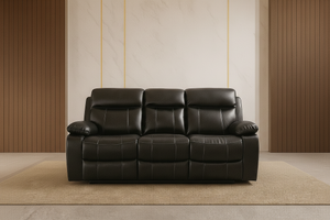 Vancouver 3 Seater Leather Recliner Sofa | Luxury Manual Recliner The Sofas Studio 3 Seater Sofa