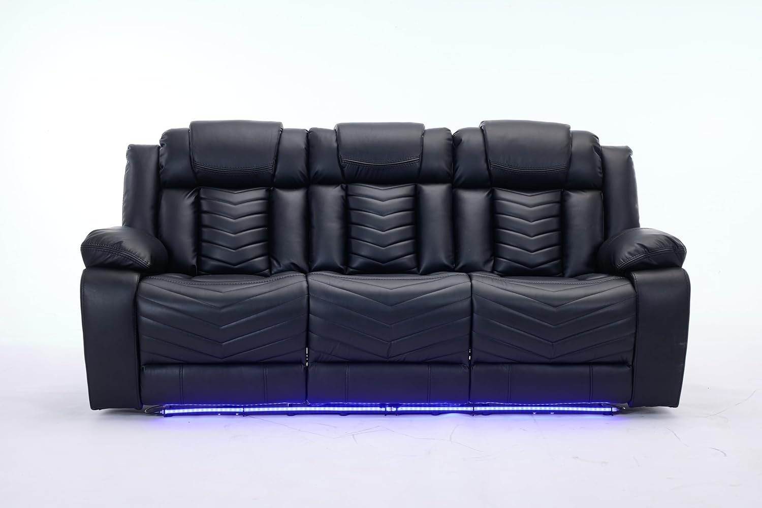 Zeus 3 Seater Leather Electric Recliner Sofa | Luxury Home Cinema Couch with Bluetooth Speakers, LED Lights &amp; USB Charging