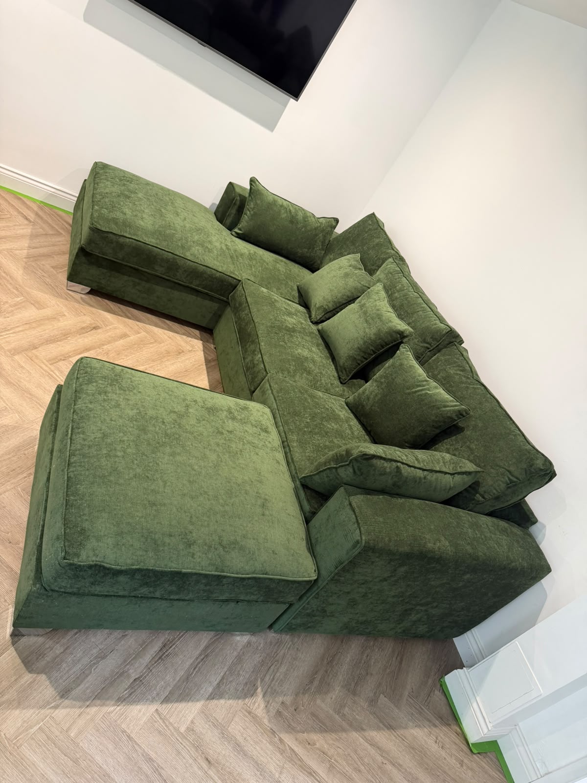 Luxury Green U-Shaped Corner Sofa with Chaise The Sofas Studio U Shape Sofa