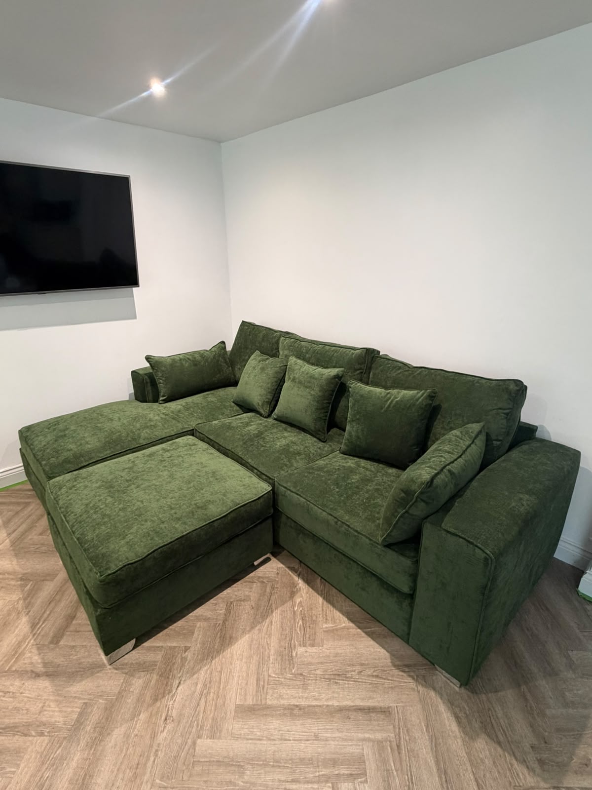Luxury Green U-Shaped Corner Sofa with Chaise The Sofas Studio U Shape Sofa