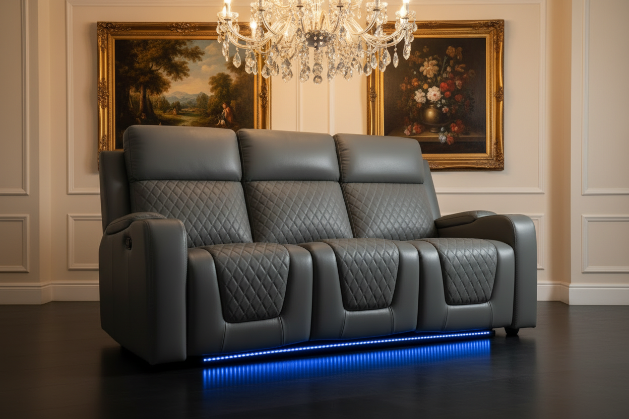 Florida Leather Sofa – 3 Seater