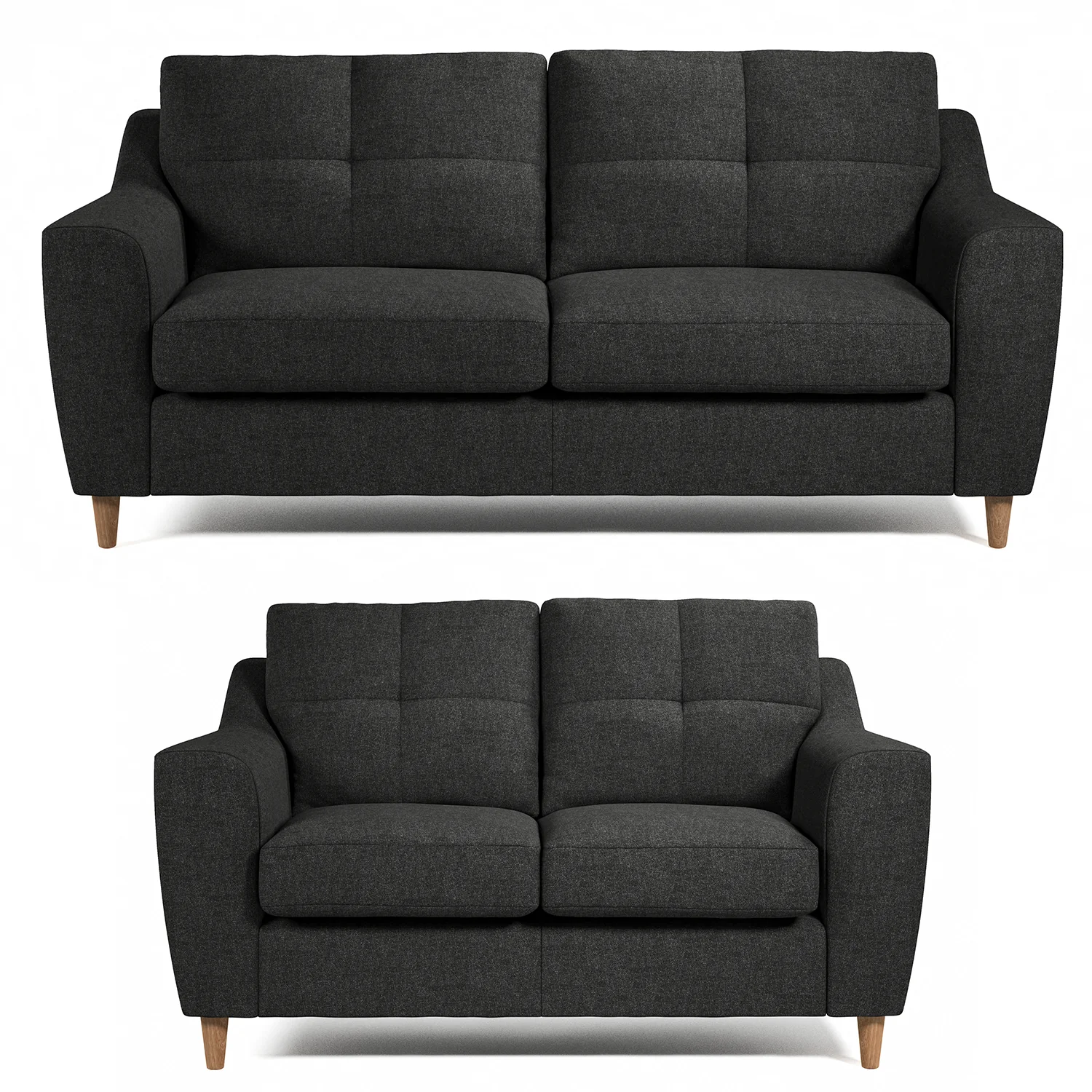 Baxter Tufted Fabric 3+2 Sofa Suite