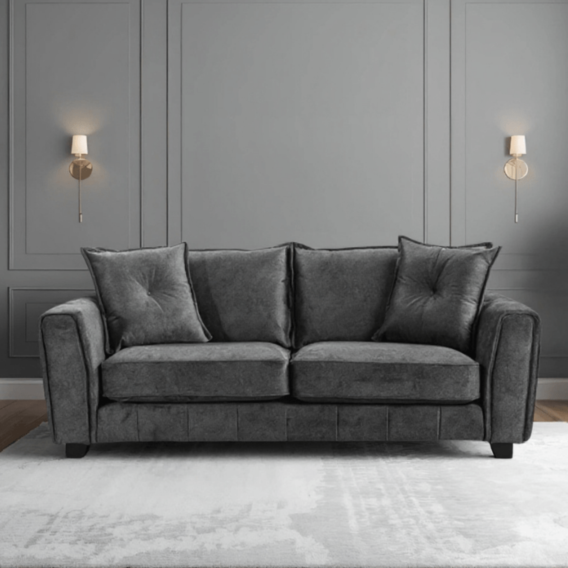Somerford 3 Seater Sofa – Modern Fabric Sofa – Luxury Comfortable Sofa for  Living Rooms