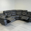 Nova Leather Electric Recliner - Corner Sofa with USB Ports & Cup Holders