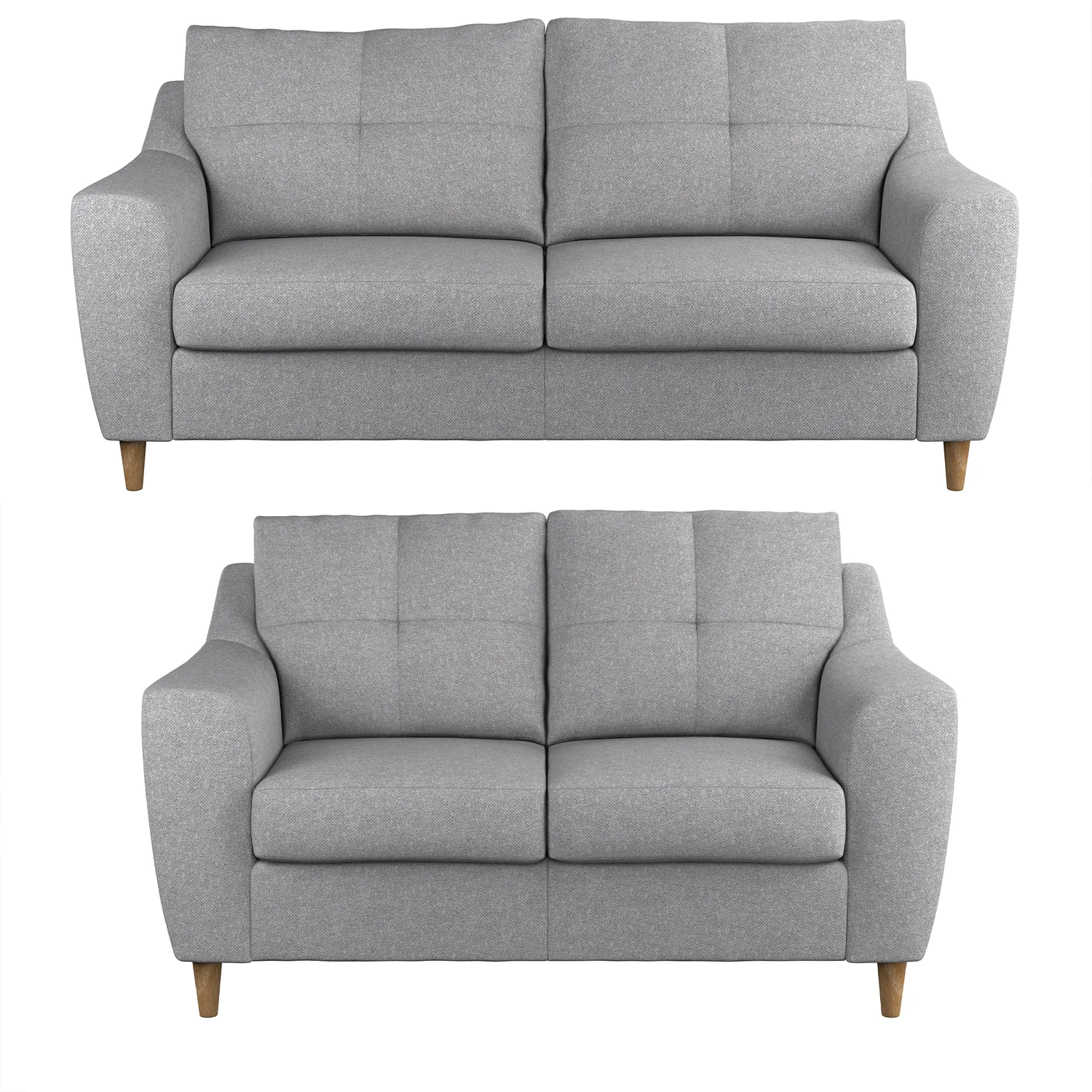 Baxter Tufted Fabric 3+2 Sofa Suite