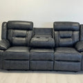 Nova Leather Electric Recliner - 3 Seater Sofa with USB Ports & Cup Holders