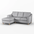 Baxter Fabric L Shaped 3 Seater Corner Sofa With Chaise