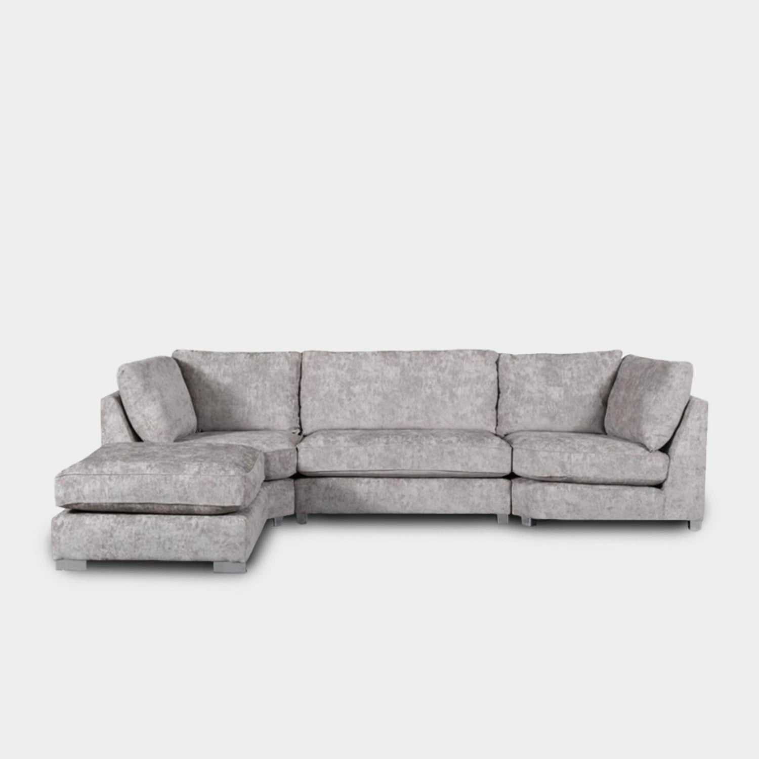 Bishop U Shape Corner Sofa Truffle with Footstool Large Fabric Sofa Suite